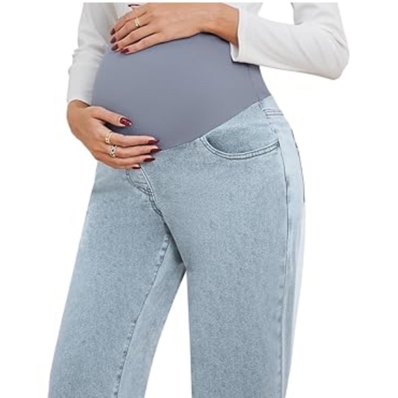 Maternity Light Blue Jeans - Picture 1 of 3